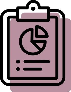 Business report and chart document icon Stock Illustration