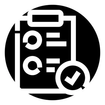 Business report checklist analyzing data and approval process icon Illustrazione stock