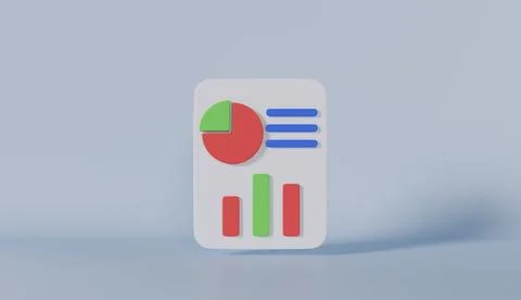 Business report data 3d icon 스톡 일러스트