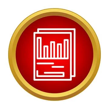 Business report data analysis bar chart icon Stockillustratie