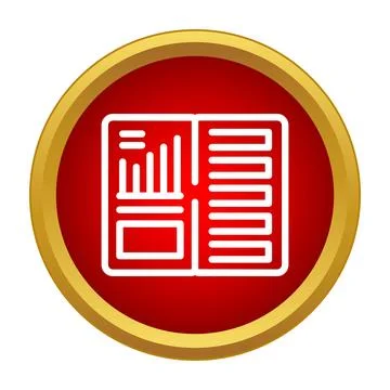 Business report data analysis document icon concept Stock Illustration
