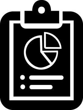 Business report with data graph icon Stock Illustration