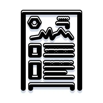 Business report document analysis data infographic icon Illustrazione stock