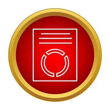 Business report document with financial data analysis chart Stock Illustration
