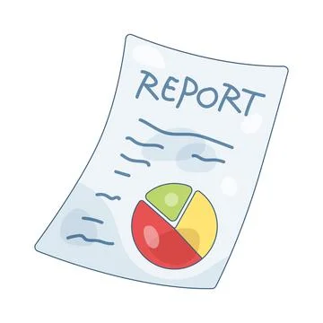 Business report document Stock Illustration