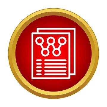 Business report document showing data analysis and statistics Stock Illustration