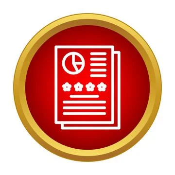 Business report document showing data analytics and statistics Stock Illustration