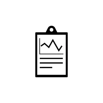 Business Report Financial Document Flat Vector Icon Stock Illustration