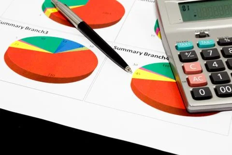 Business report  graph Foto stock