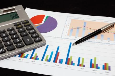 Business report  graph Foto stock