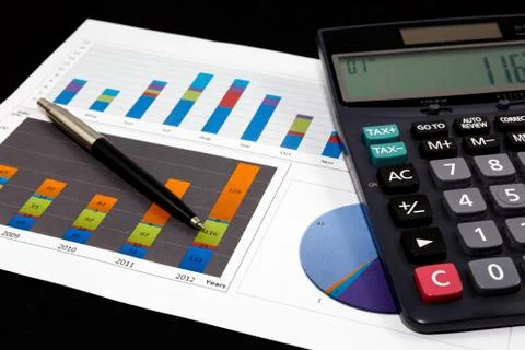 Business report  graph Stock-Fotos