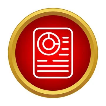 Business report icon displaying data analytics and statistics イラスト素材