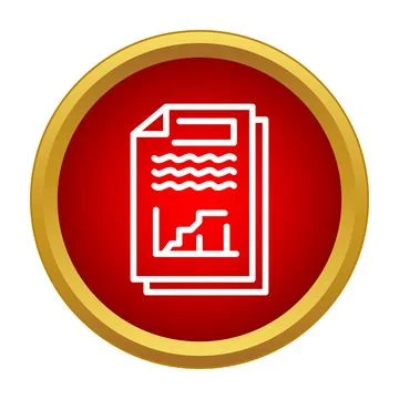 Business report icon displaying data analysis documents Illustrazione stock