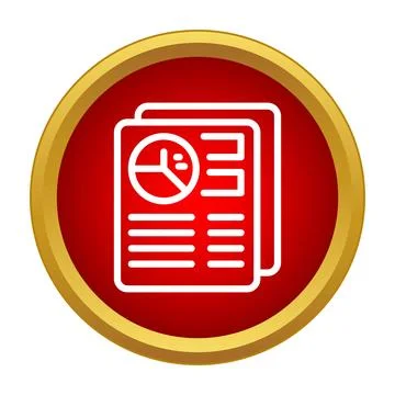 Business report icon displaying data analysis and statistics イラスト素材