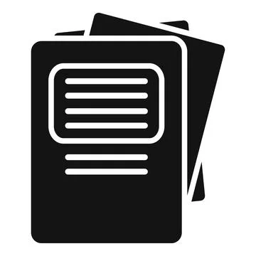 Business report icon simple vector. Document paper 库存插图