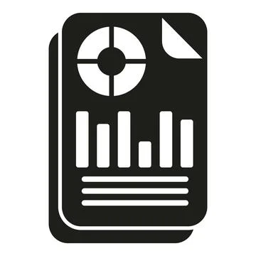 Business report icon simple vector. Digital data イラスト素材