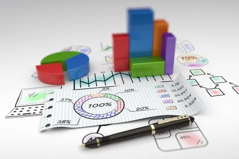 Business report Stock Illustration