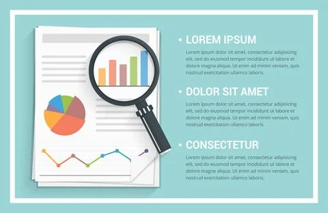 Business Report Illustrazione stock