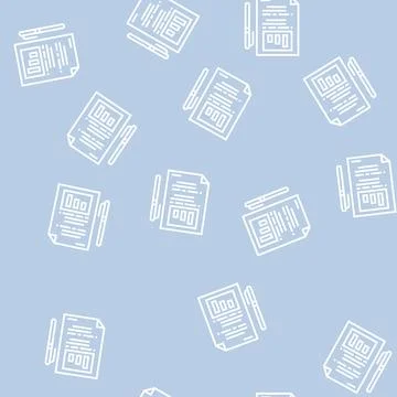 Business report line seamless pattern Illustrazione stock