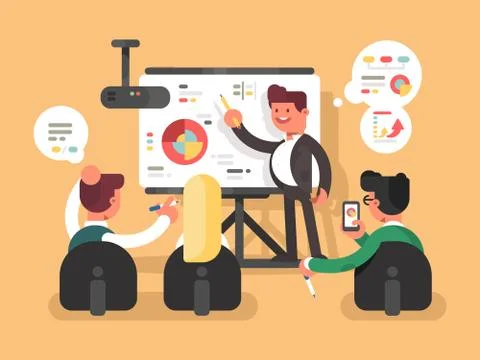 Business report presentation Stock Illustration