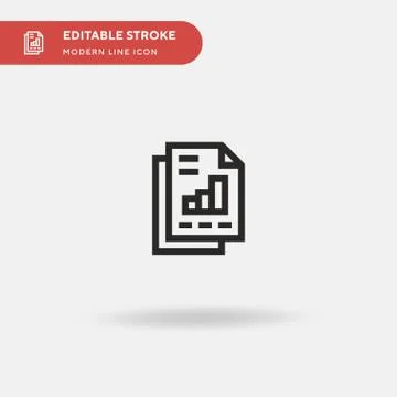 Business Report Simple vector icon. Illustration symbol design template for w Stock Illustration