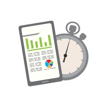 Business report in a tablet Stock Illustration