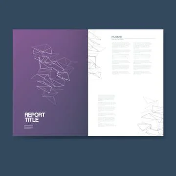 Business report template with infographics elements for company structure Stock Illustration