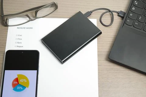 Business Reports and Remote Work Organization Stock Photos