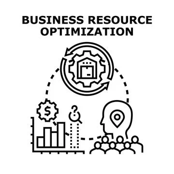 Business resource optimization strategy planning and execution Stock Illustration