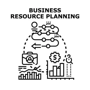 Business resources planning strategy vector concept Stock Illustration