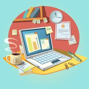 Business retro concept Stock Illustration