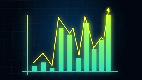Business Rising Bar Chart Stock Footage 288637337