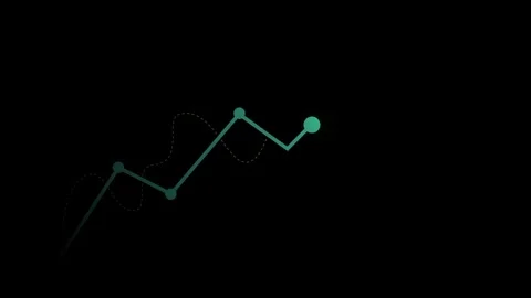 Business rising line graph with point on growth progress and data trend ani.. Stock Footage 337871041
