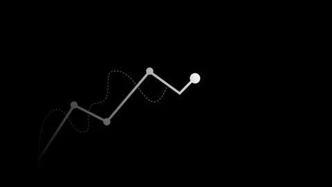 Business rising line graph with point on growth progress and data trend ani.. Stock Footage 337871044