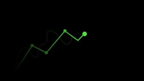 Business rising line graph with point on growth progress and data trend ani.. Stock Footage 337871061