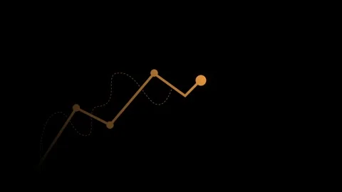 Business rising line graph with point on growth progress and data trend ani.. Stock Footage 337871074