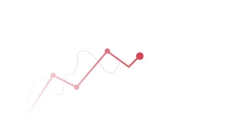 Business rising line graph with point on growth progress and data trend ani.. Stock Footage 337871088