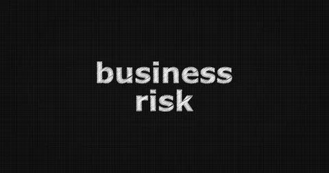 BUSINESS RISK text on board Illustrazione stock