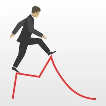 Business risk vector flat concept illustration イラスト素材