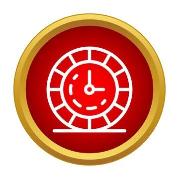 Business routine clock in a hamster wheel icon Stock Illustration