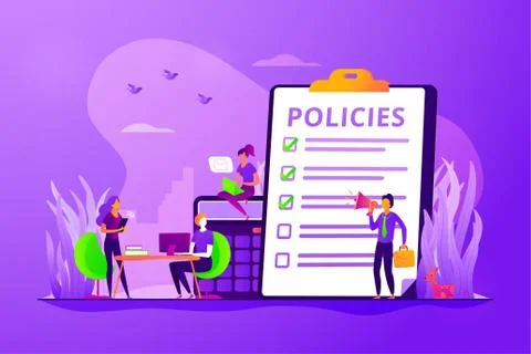 Business rule concept vector illustration Illustrazione stock
