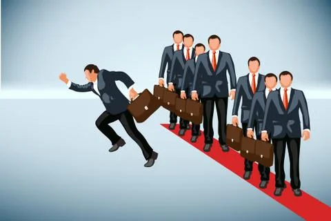 Business run Stock Illustration