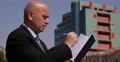 Business Sales Manager Write Notes In Notebook Office Building City Center Day 4k or 4k+ Resolution