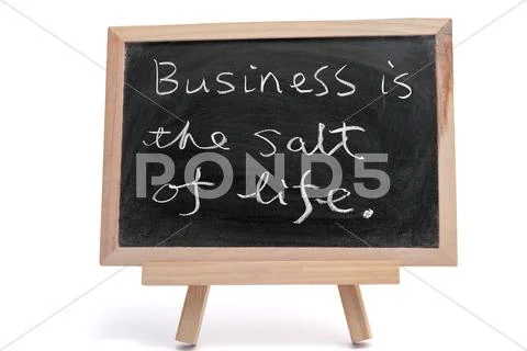 Business is the salt of life Stock Photos