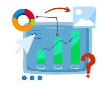 Business schedule analytics. Concept of financial data. Marketing and statist Stock Illustration