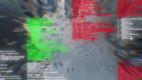 Business screensaver. The fluidity of code: transforming business with high Stock Footage 243199663