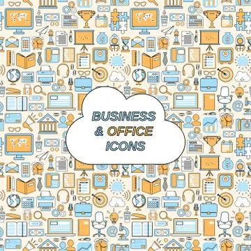 Business seamless pattern Stockillustratie