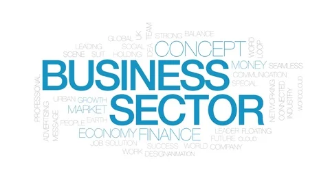 Business sector animated word cloud. Kinetic typography. Stock Footage 106513559