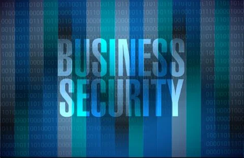 Business security binary background sign concept Stockillustratie