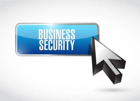 Business security button sign concept Stock Illustration